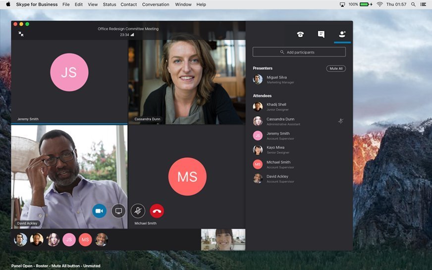 use a mac for skype for business